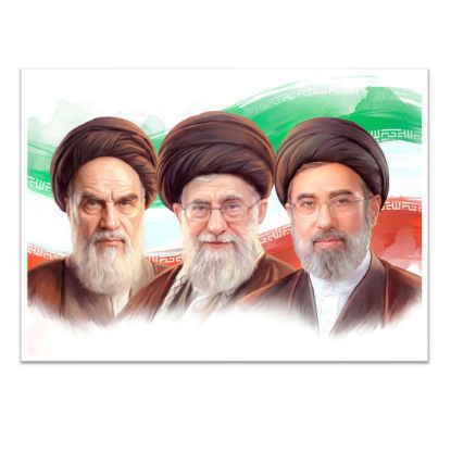 خرید کتیبه مخمل طرح رهبران انقلاب اسلامی - 100*140- کد 40- فروشگاه قیام