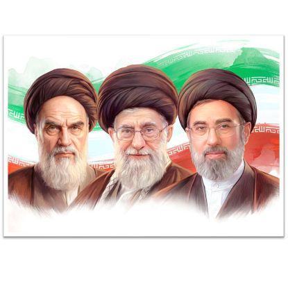 خرید کتیبه مخمل طرح رهبران انقلاب اسلامی - 50*70- کد 71- فروشگاه قیام