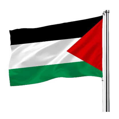 خرید پرچم ساتن طرح پرچم فلسطین - 70*100- کد 80- فروشگاه قیام