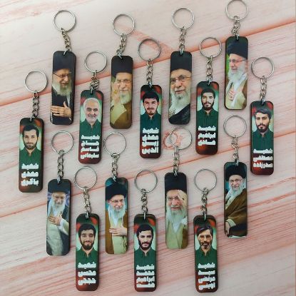 خرید جاسوئیچی چوبی دو طرفه طرح مقام معظم رهبری و شهیدان- کد 92- فروشگاه قیام