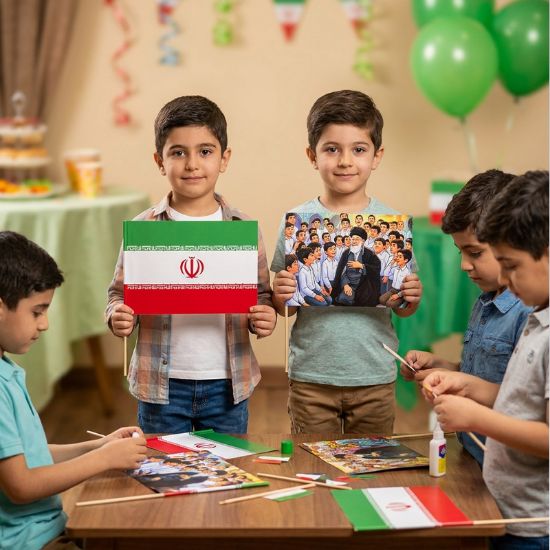 خرید پرچم دستی کاغذی ایران - پسر ها فرشته اند - فروشگاه قیام