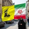 خرید پرچم ساتن طرح پرچم ایران و پرچم حزب الله - 70*100- کد 83- فروشگاه قیام