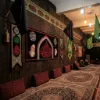 خرید کتیبه مخمل طرح امام خامنه ای و امام خمینی - 65*140- کد 76- فروشگاه قیام