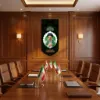 خرید بیرق مخمل طرح حضرت آیت الله سید مجتبی حسینی خامنه ای - اللهم احفظ قائدنا الامام الخامنه ای - 35*70- کد 70- فروشگاه قیام